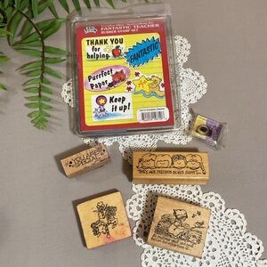 Vintage 1990s Teaching And Child Themed Stamps Stampendous Embossing Arts